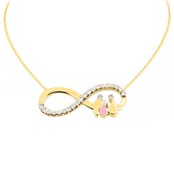 Χρυσό κολιέ άπειρο οικογένεια Κ14