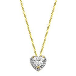 Χρυσό κολιέ καρδιά Κ14