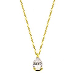 Χρυσό κολιέ σταγόνα Κ14