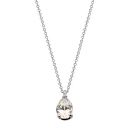 Λευκόχρυσο κολιέ σταγόνα Κ14