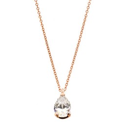 Ροζ χρυσό κολιέ σταγόνα Κ14