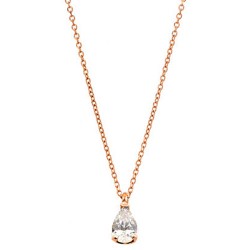 Ροζ χρυσό κολιέ σταγόνα Κ14