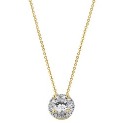 Χρυσό κολιέ ροζέτα Κ14