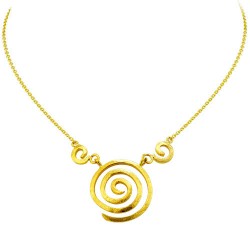 Χρυσό χειροποίητο κολιέ "σπείρα" Κ14 Χρυσό χειροποίητο κολιέ "σπείρα" Κ14