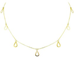 Χρυσό κολιέ σταγόνες Κ14