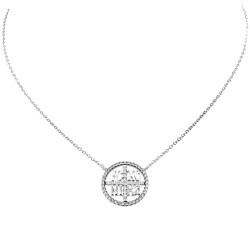 Λευκόχρυσο κολιέ κωνσταντινάτο Κ14 με ζιργκόν