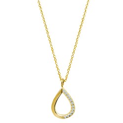 Χρυσό κολιέ σταγόνα Κ14