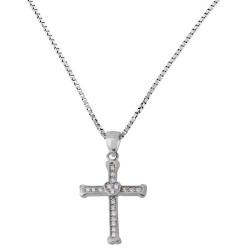 Ασημένιο κολιέ με σταυρό 925