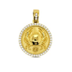 Χρυσός αστερισμός Καρκίνος Κ9 με ζιργκόν