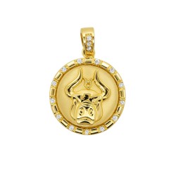 Χρυσός αστερισμός Ταύρος Κ9 με ζιργκόν