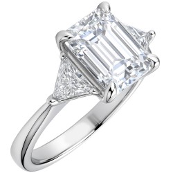 Λευκόχρυσο μονόπετρο δαχτυλίδι Κ9 με ζιργκόν