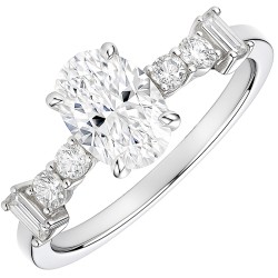 Λευκόχρυσο μονόπετρο δαχτυλίδι Κ9 με ζιργκόν