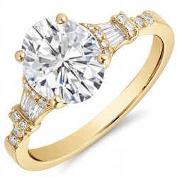 Χρυσό οβάλ μονόπετρο δαχτυλίδι Κ9 με ζιργκόν