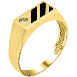 Χρυσό ανδρικό chevalier δαχτυλίδι Κ14
