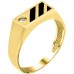 Χρυσό ανδρικό chevalier δαχτυλίδι Κ14