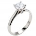Λευκόχρυσο μονόπετρο δαχτυλίδι Κ9 με ζιργκόν