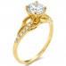 Χρυσό μονόπετρο δαχτυλίδι Κ9 με ζιργκόν