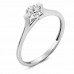 Λευκόχρυσο μονόπετρο δαχτυλίδι Κ14 με ζιργκόν