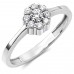 Λευκόχρυσο μονόπετρο δαχτυλίδι Κ14 με ζιργκόν
