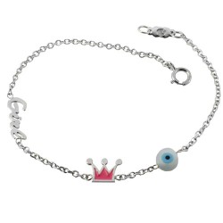 Λευκόχρυσο παιδικό βραχιόλι Κ9