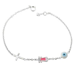 Λευκόχρυσο παιδικό βραχιόλι Κ9