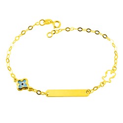 Χρυσό παιδικό βραχιόλι ταυτότητα Κ9