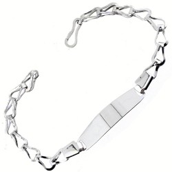 Λευκόχρυσο παιδικό βραχιόλι ταυτότητα Κ14