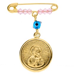 Παιδική χρυσή παραμάνα με φυλαχτό Κ9