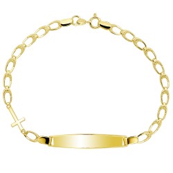 Χρυσό παιδικό βραχιόλι ταυτότητα Κ14