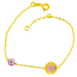 Χρυσό παιδικό βραχιόλι Κ14