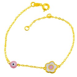 Χρυσό παιδικό βραχιόλι Κ14