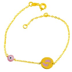 Χρυσό παιδικό βραχιόλι Κ14