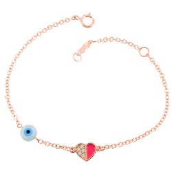 Παιδικό βραχιόλι από ροζ χρυσό Κ14