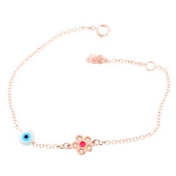 Παιδικό βραχιόλι από ροζ χρυσό Κ14