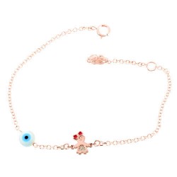 Παιδικό βραχιόλι από ροζ χρυσό Κ14