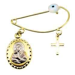 Παιδική χρυσή παραμάνα με φυλαχτό Κ9