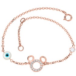 Παιδικό βραχιόλι από ροζ χρυσό Κ9