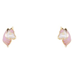 Παιδικά χρυσά σκουλαρίκια unicorn Κ14