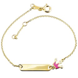 Παιδικό χρυσό βραχιόλι "ταυτότητα" Κ14