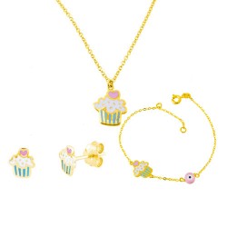 Χρυσό παιδικό mini set Κ14