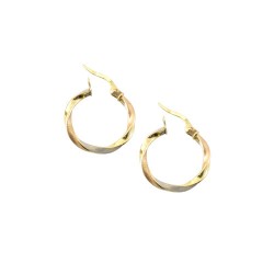 Χρυσά σκουλαρίκια κρίκοι Κ14