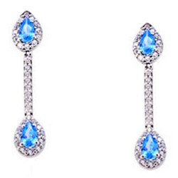 Λευκόχρυσα σκουλαρίκια Κ14 με ζιργκόν Λευκόχρυσα σκουλαρίκια Κ14 με ζιργκόν