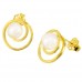 Χρυσά σκουλαρίκια Κ14 με μαργαριτάρια