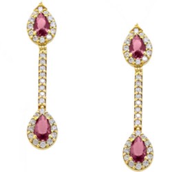 Χρυσά σκουλαρίκια Κ14 με ζιργκόν Χρυσά σκουλαρίκια Κ14 με ζιργκόν