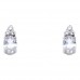 Λευκόχρυσα σκουλαρίκια Κ14 με οβάλ ζιργκόν