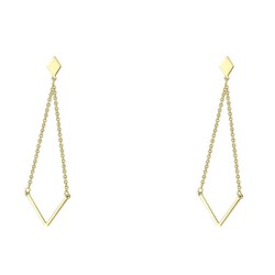 Χρυσά κρεμαστά σκουλαρίκια Κ14