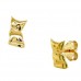 Χρυσά σκουλαρίκια γάτες Κ14