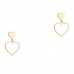 Χρυσά σκουλαρίκια καρδιές Κ14