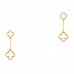 Χρυσά κρεμαστά σκουλαρίκια Κ14 με σταυρουδάκια