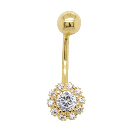 Χρυσό σκουλαρίκι piercing Κ14 Χρυσό σκουλαρίκι piercing Κ14